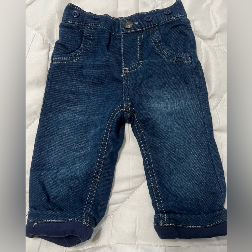 Cat jack boy jeans thick material  size 3/6m